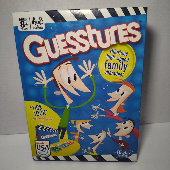 Guesstures Board Game Family Fun From Hasbro Brand New open Box items unused - Picture 1 of 8